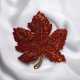 Zjawiskowa Pomarańczowa Broszka Elegancki Przypinany Liść Klonu