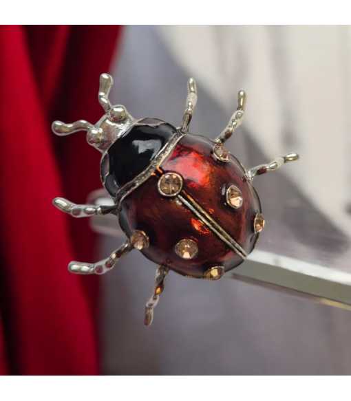 Zachwycająca Broszka Elegancka Przypinana Biedronka