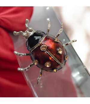 Zachwycająca Broszka Elegancka Przypinana Biedronka