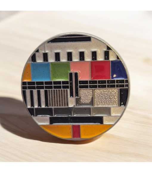 Wysokiej Jakości Broszka - Przypinka Testowy TV Obraz