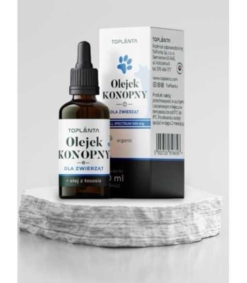 Olejek Konopny Dla Zwierząt 500 mg Organic 10 ml