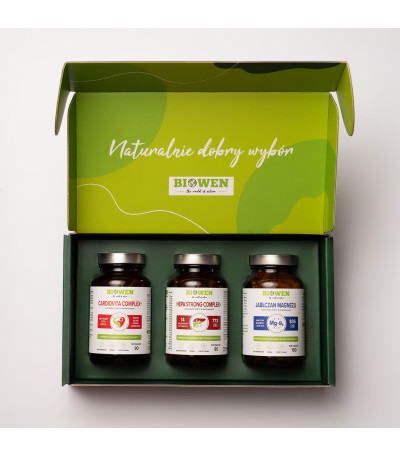 Zestaw dla Taty Biowen Hepa Strong, Cardiovita, Jabłczan Magnezu Suplementy
