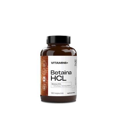 Betaina HCL – metylacja, homocysteina 180 kaps. Hextra