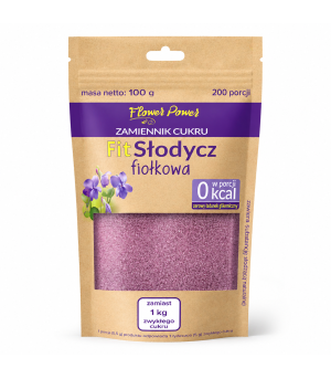 FitCukier fiołkowy - Flower Power 100g Do Do Słodzenia Na Zimno, Ciepło, Do Wypieków