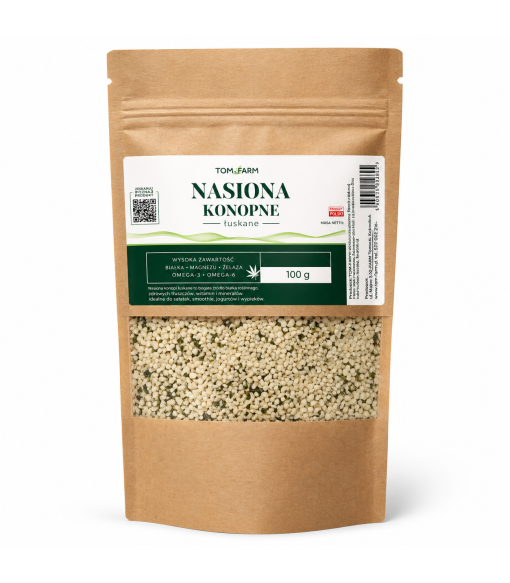 ŁUSKANE NASIONA KONOPI 100g