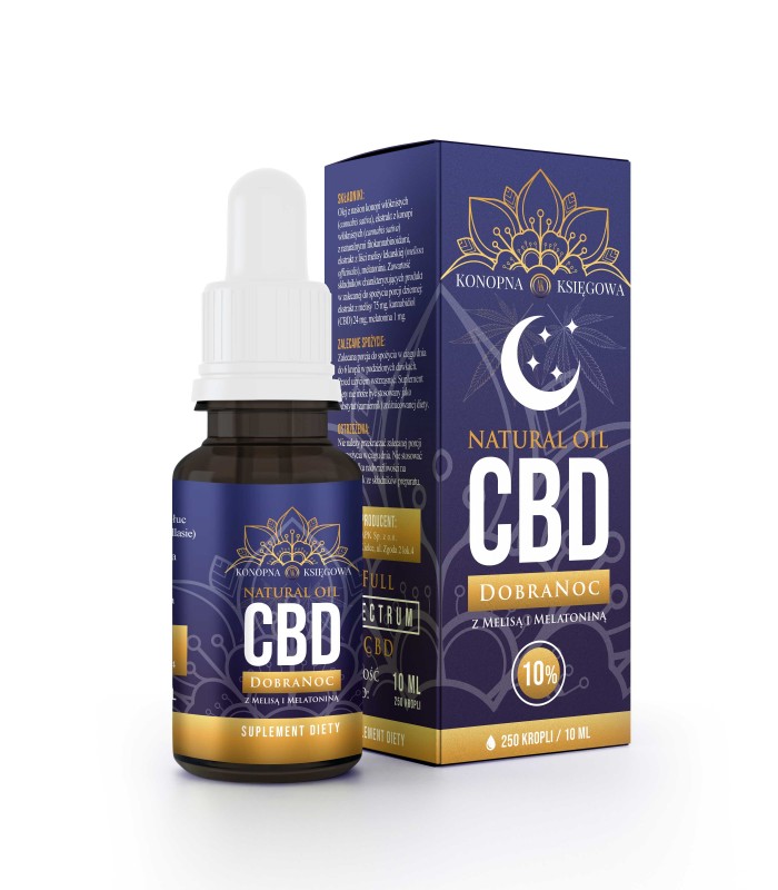 OLEJEK CBD 10%, DobraNoc (melisa+melatonina)