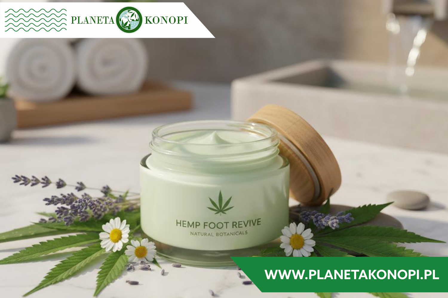 Konopny krem do stóp pielęgnacja