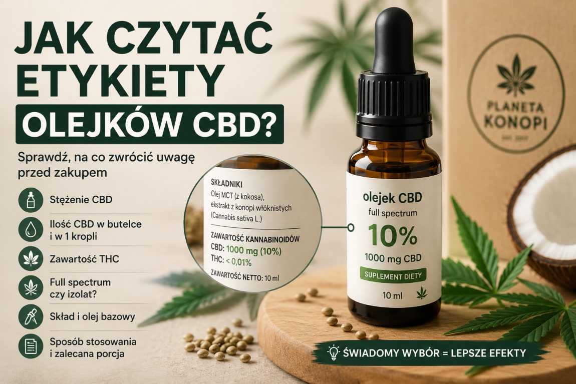 Jak czytać etykiety olejków CBD?