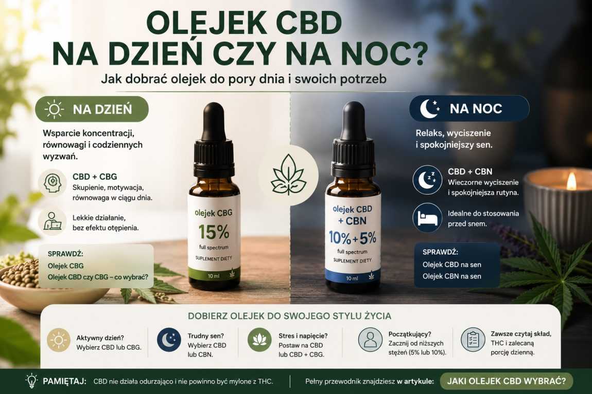 Olejek CBD na dzień czy na noc?